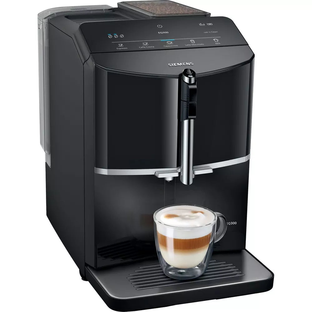 Siemens TF301G19 EQ300 Bean to Cup Coffee Machine 15.0 bar Piano Black