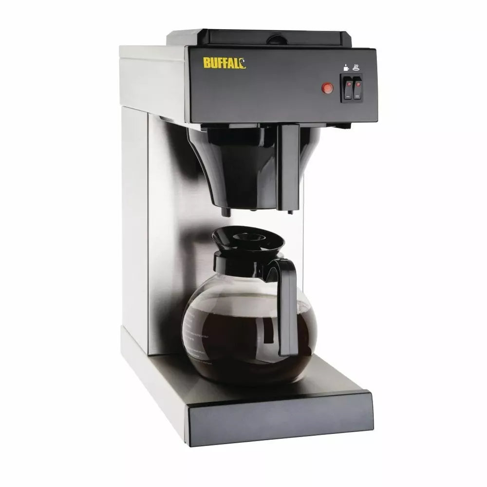 Buffalo Filter Coffee Machine in Silver Stainless Steel - 220-240 V